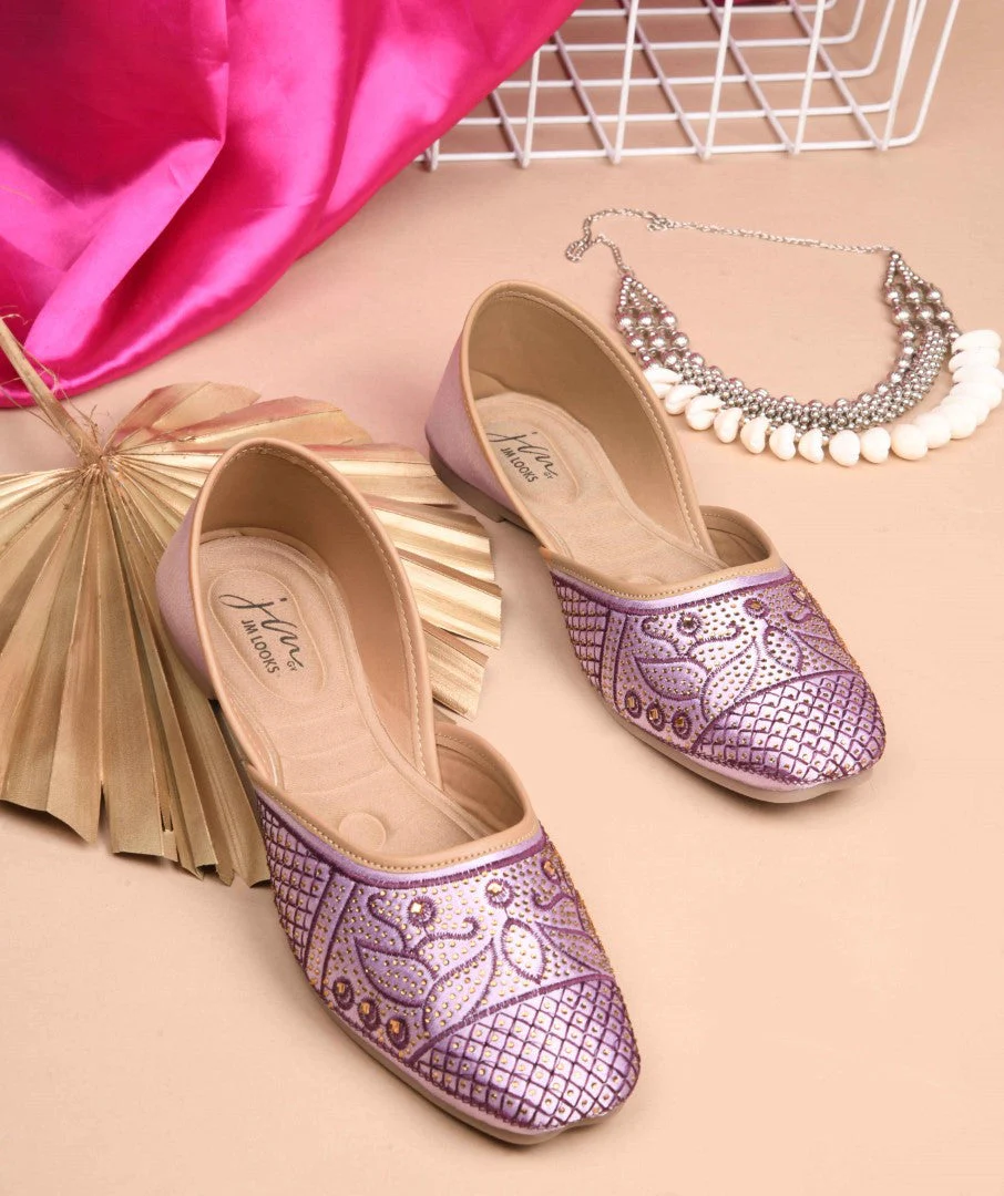 JM Looks Women's Embellished Festive Juttis - Image 13