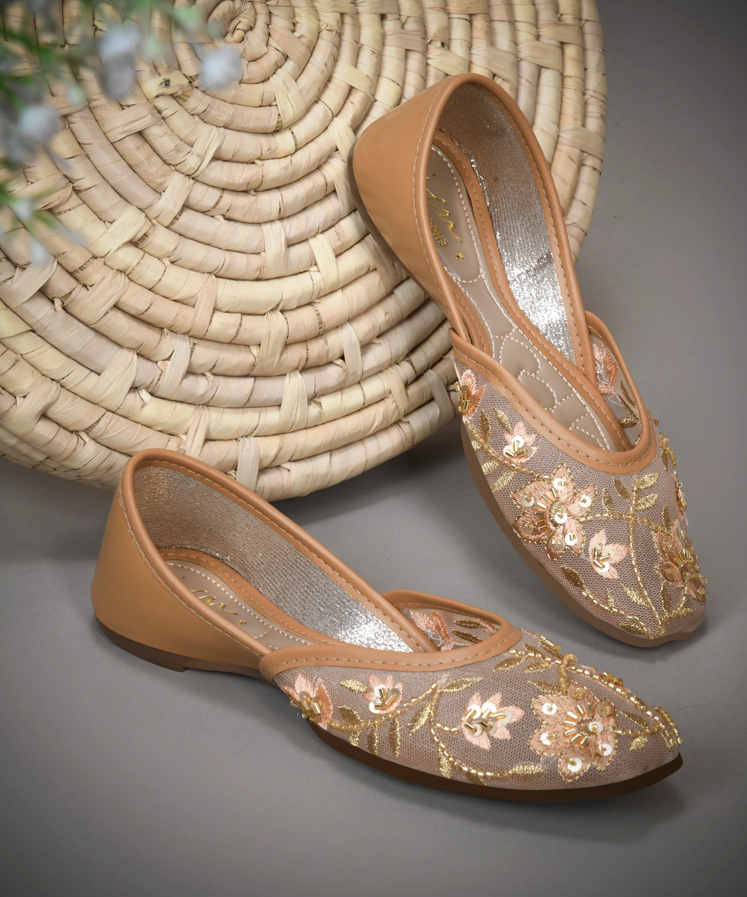 Women’s Juttis with Hand Embroidery and Soft Comfort Sole