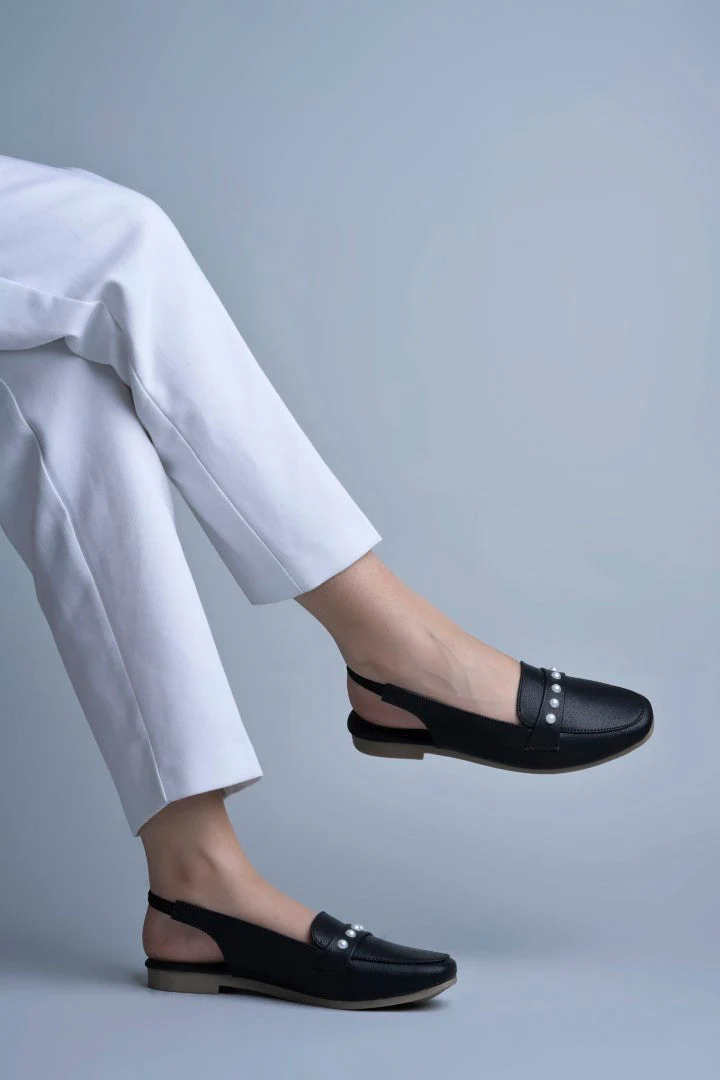 Jm Looks Pearl Embellished Slingback Loafers - Image 10