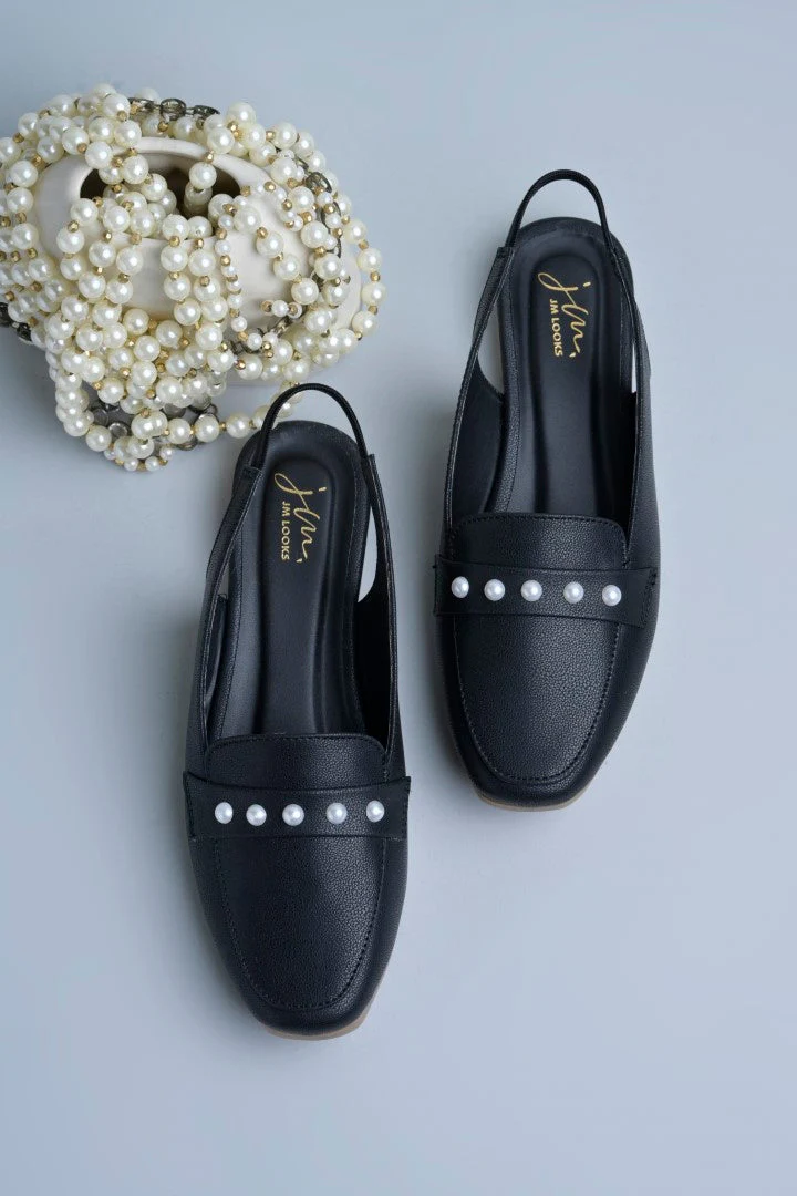 Jm Looks Pearl Embellished Slingback Loafers - Image 11