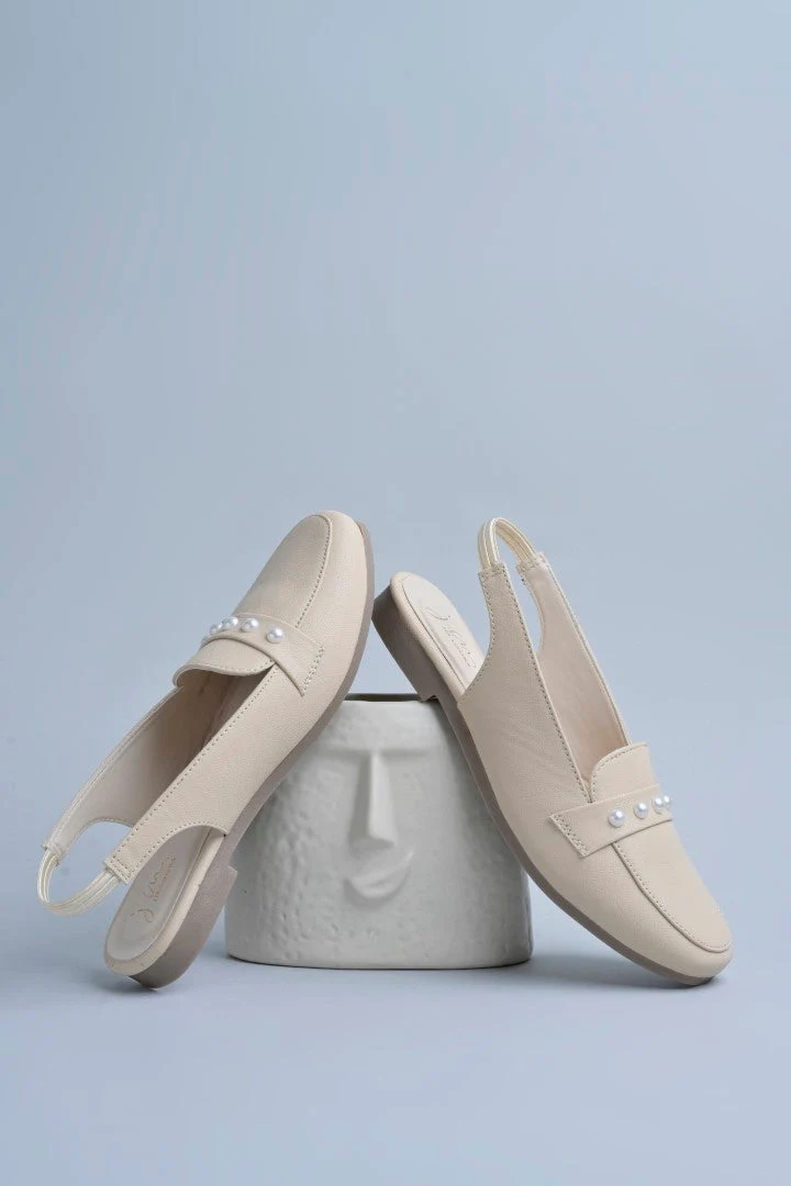 Jm Looks Pearl Embellished Slingback Loafers - Image 15