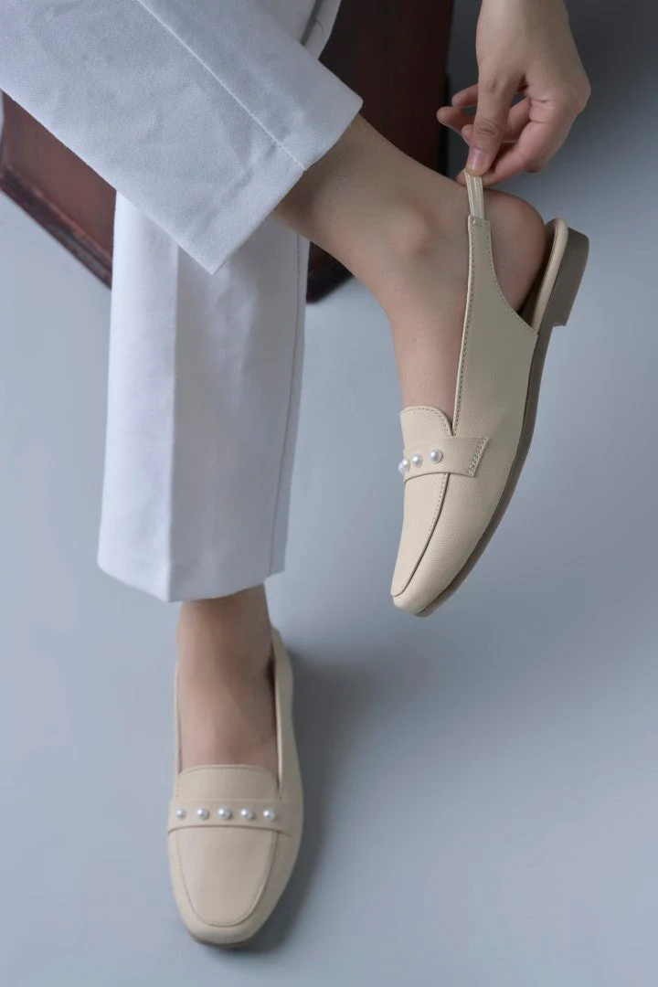 Jm Looks Pearl Embellished Slingback Loafers - Image 18