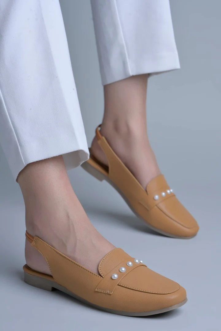 Jm Looks Pearl Embellished Slingback Loafers - Image 5