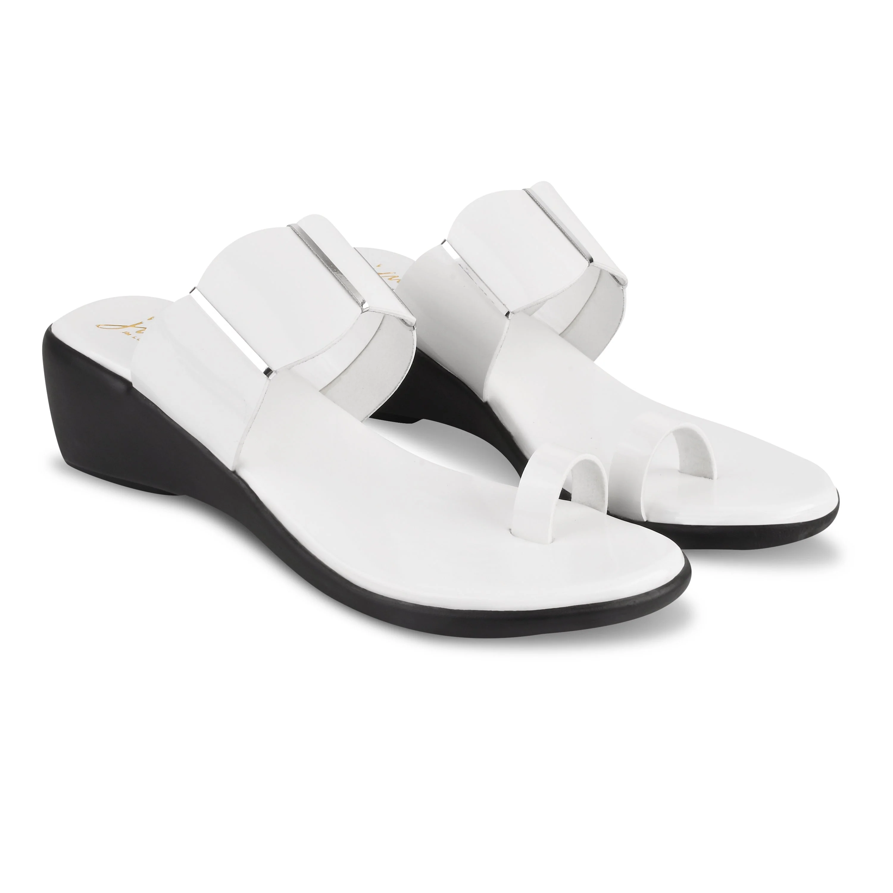 Jm Looks Women's Scalloped Toe-Ring Wedge Slides - Image 17