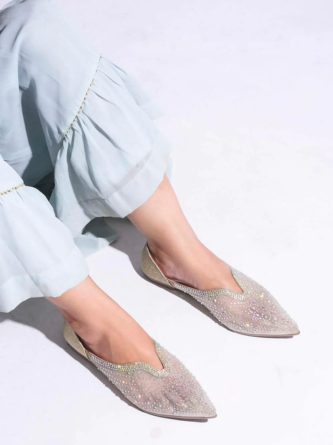 Jm Looks Women's Embellished Pointed Toe Flats - Image 11