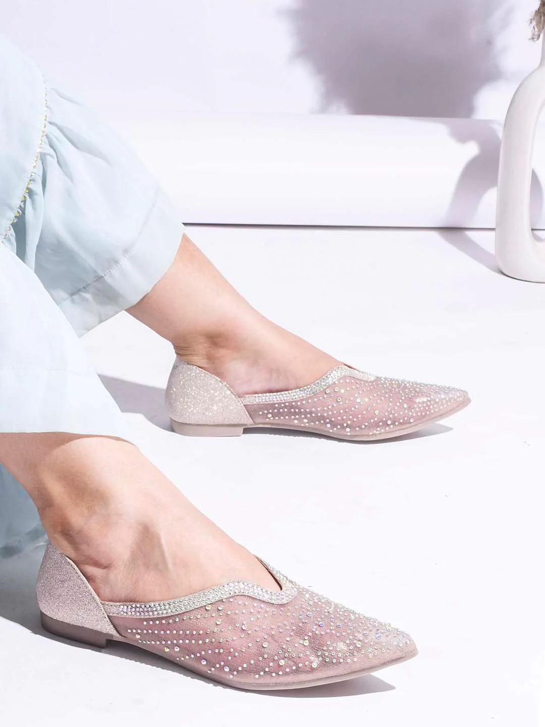 Jm Looks Women's Embellished Pointed Toe Flats - Image 19