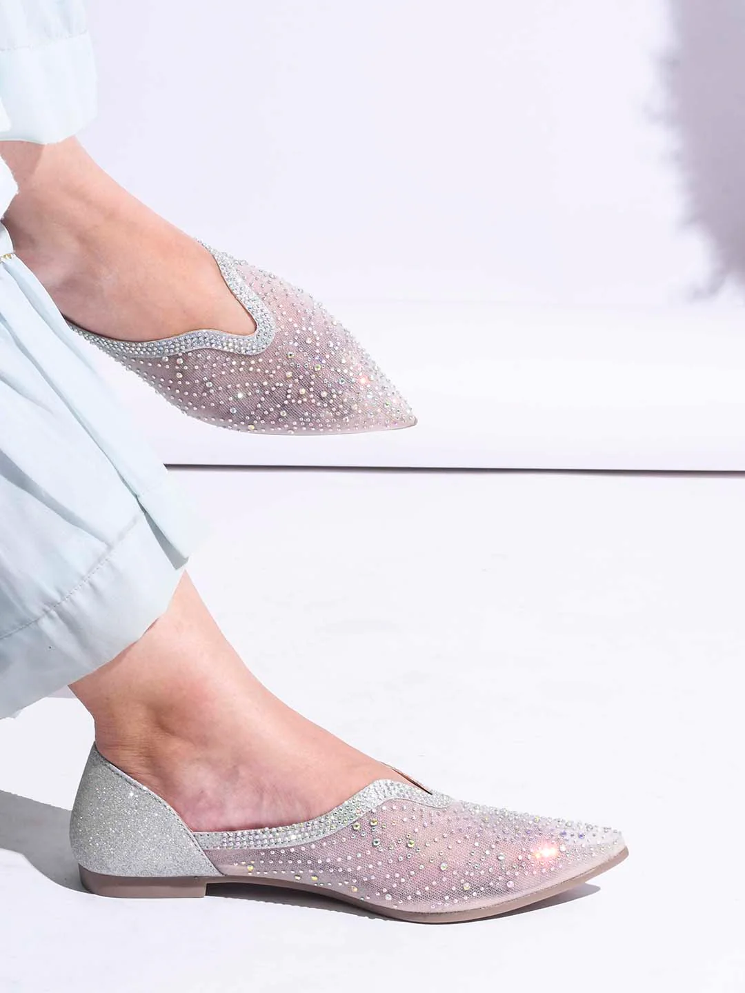 Jm Looks Women's Embellished Pointed Toe Flats - Image 4