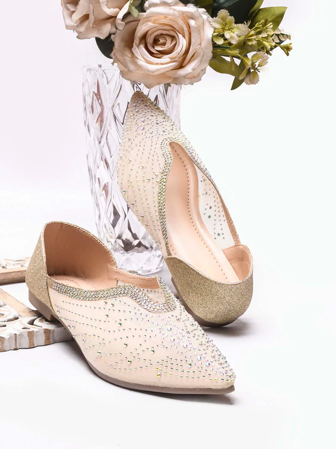 Jm Looks Women's Embellished Pointed Toe Flats - Image 9
