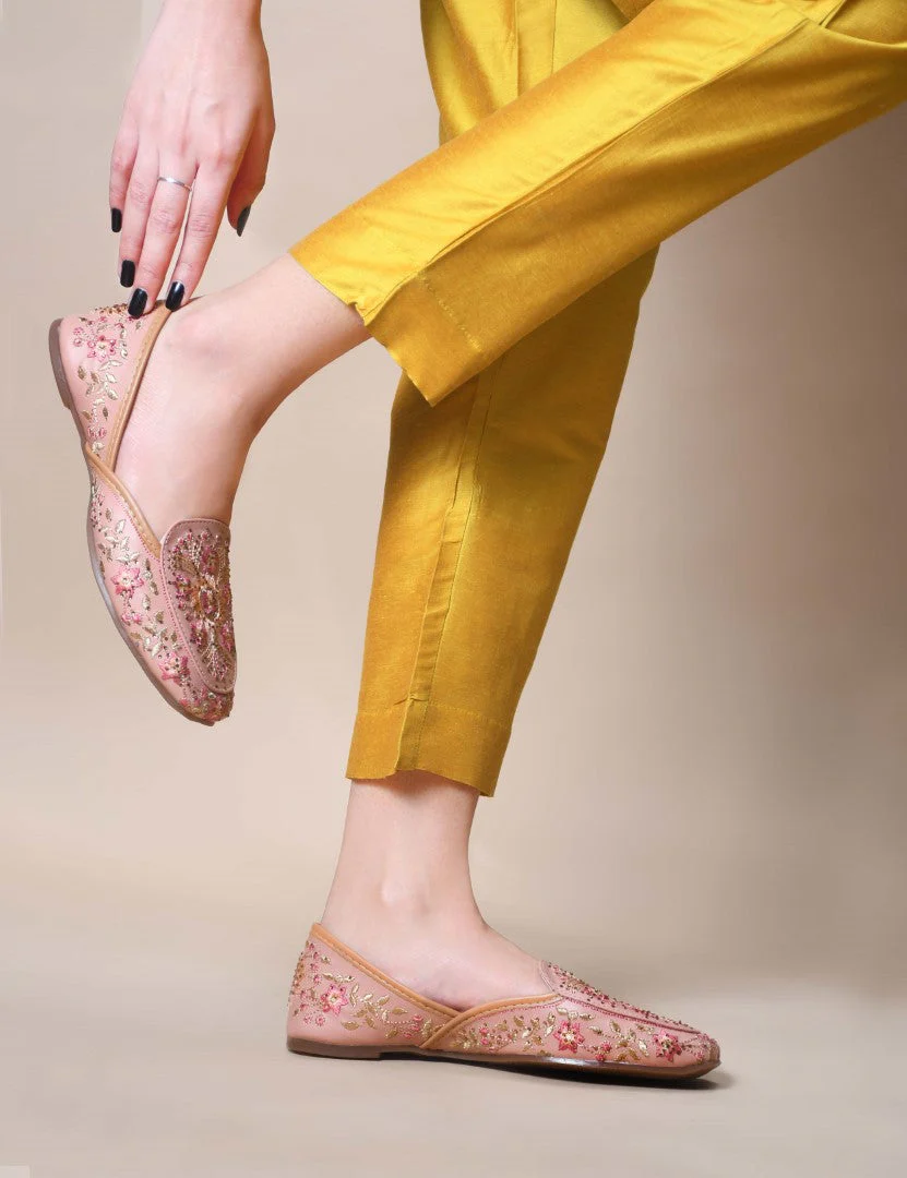JM Looks Embroidered Loafer Jutti Flats - Image 10