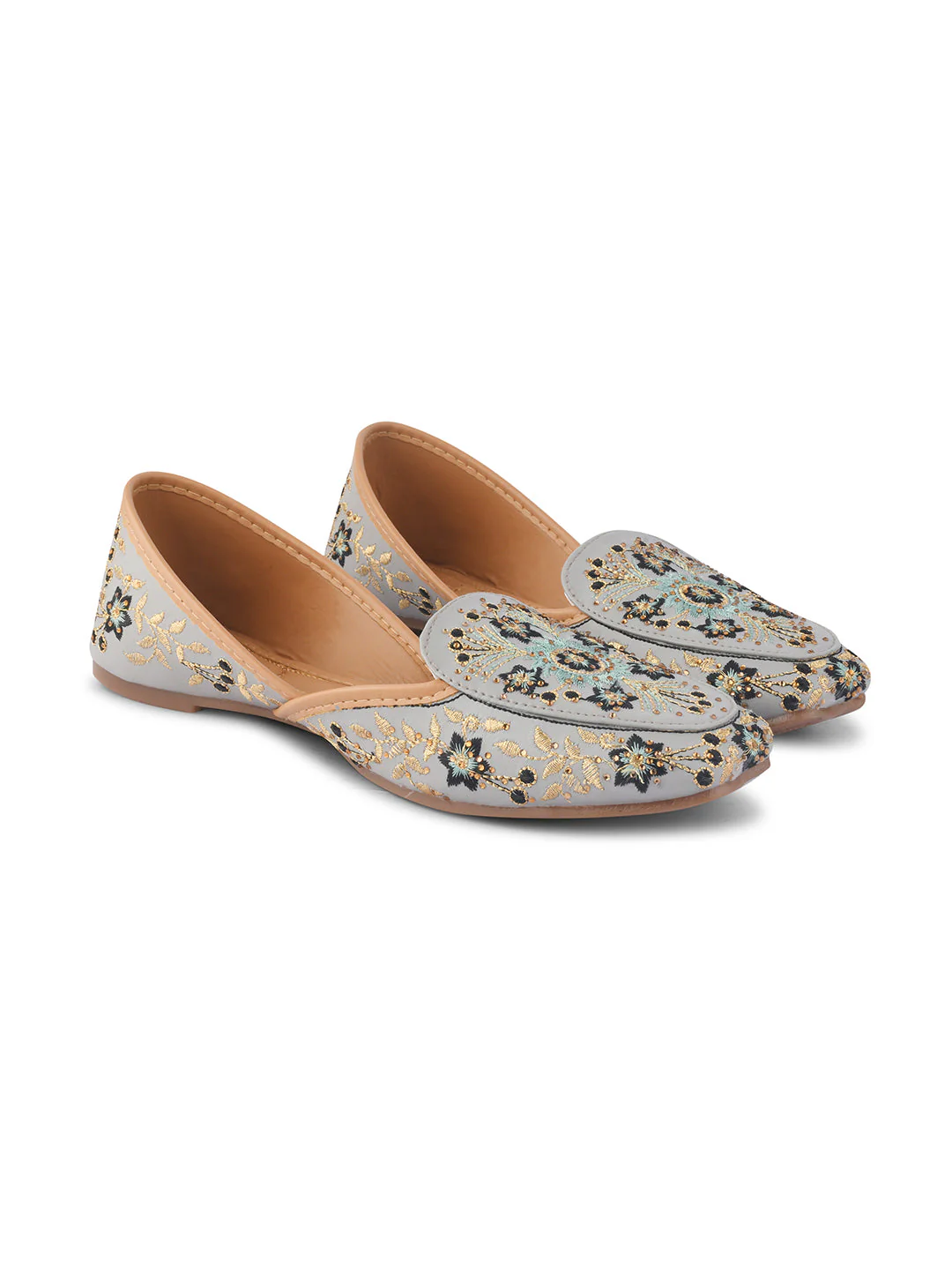JM Looks Embroidered Loafer Jutti Flats - Image 6