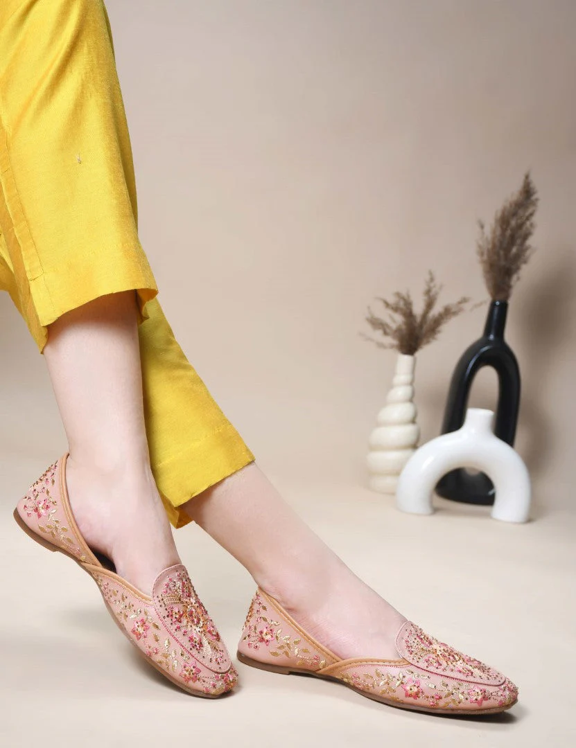 JM Looks Embroidered Loafer Jutti Flats - Image 8