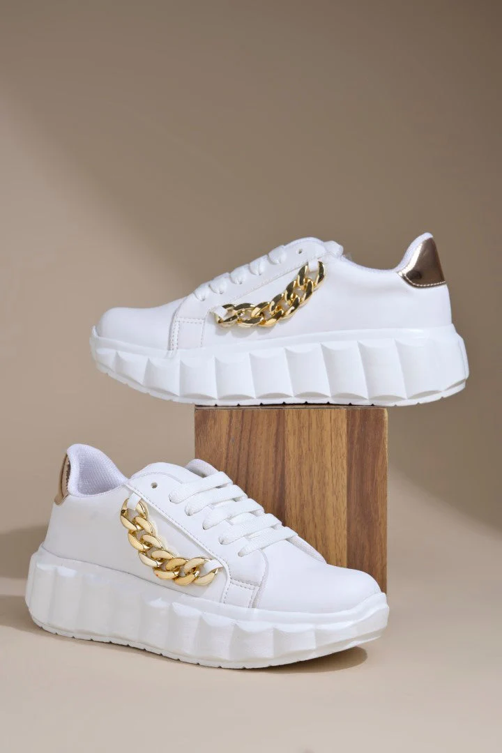 Jm Looks Chain Embellished Platform Sneakers