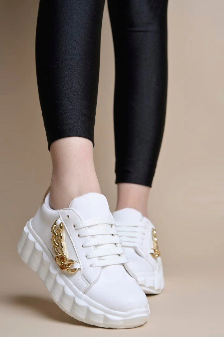 Jm Looks Chain Embellished Platform Sneakers - Image 10