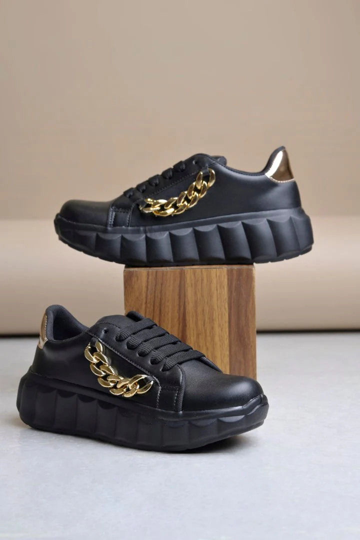 Jm Looks Chain Embellished Platform Sneakers - Image 2