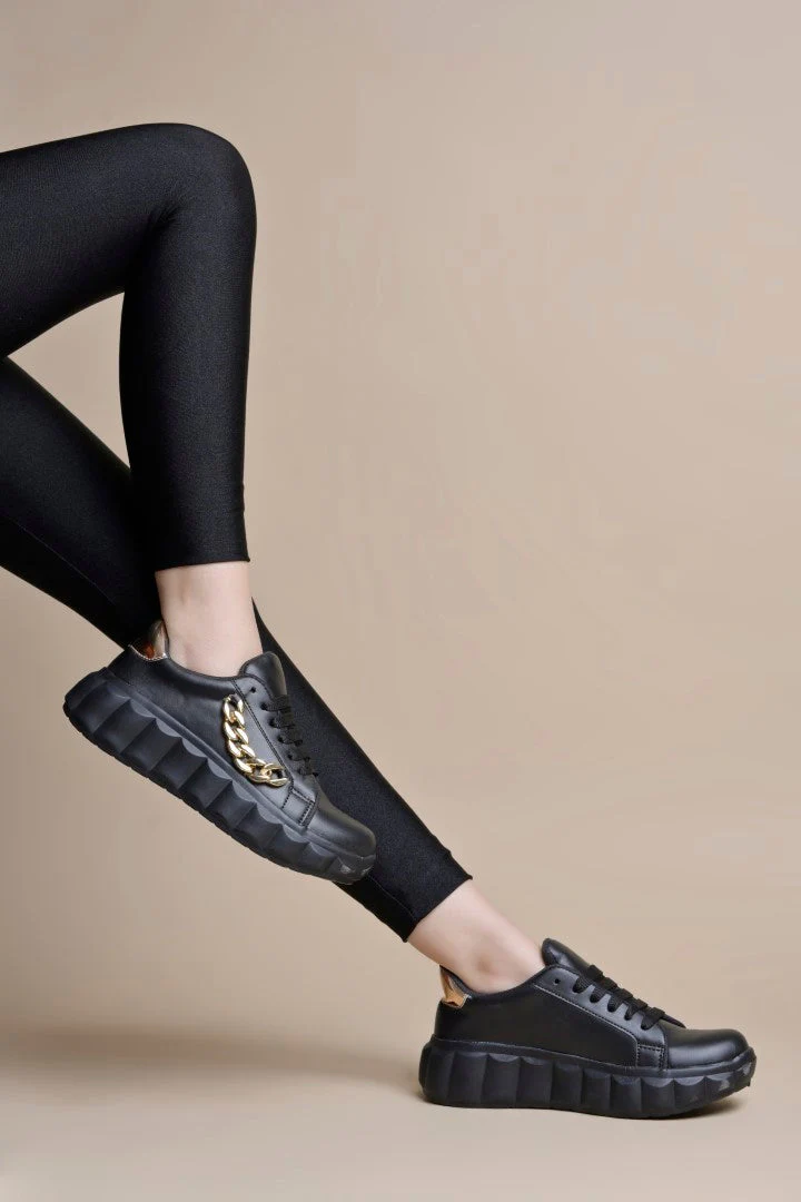 Jm Looks Chain Embellished Platform Sneakers - Image 4