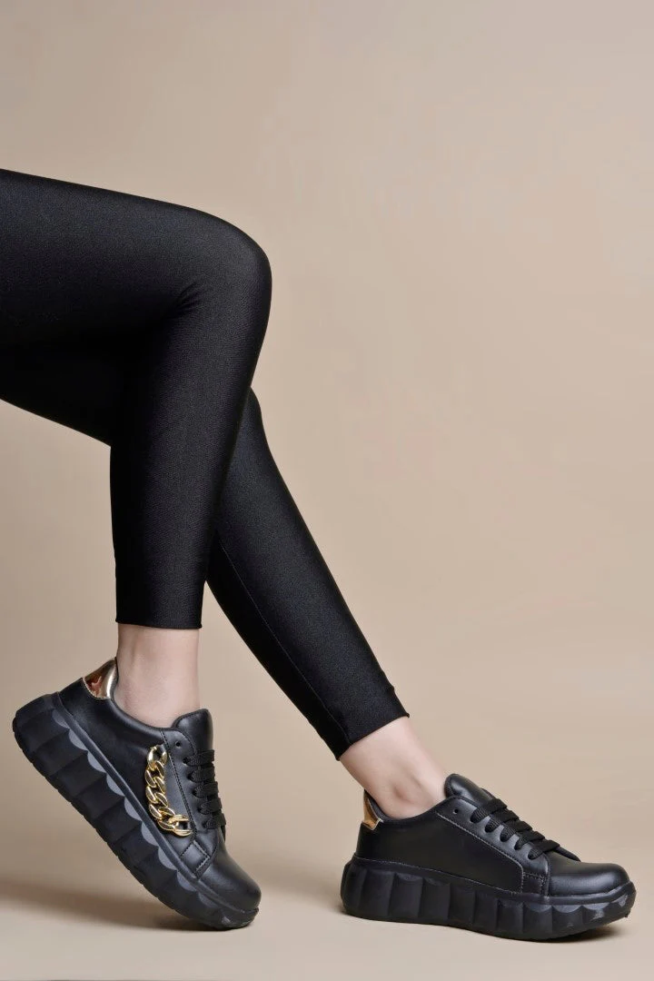 Jm Looks Chain Embellished Platform Sneakers - Image 5