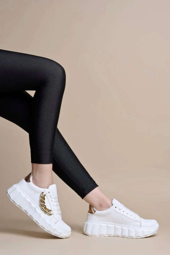Jm Looks Chain Embellished Platform Sneakers - Image 8