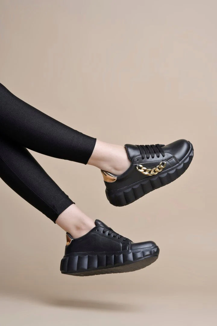 Jm Looks Chain Detail Platform Sneakers - Image 2