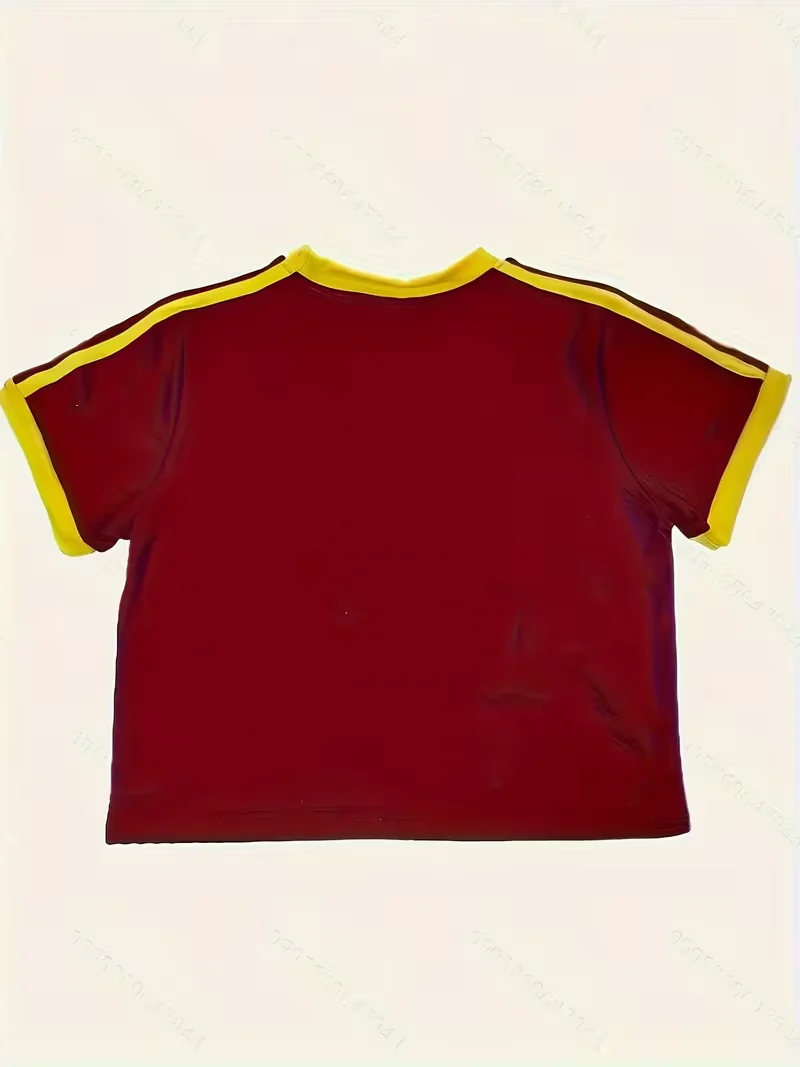 Women'S Short Top, Portugal Jersey, Round Neck T-Shirt - Image 5